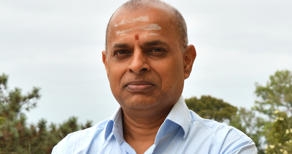 Ramanarayanan Krishnamurthy, PhD, associate professor of chemistry at TSRI and senior author of the new study (Photo by Faith Hark)