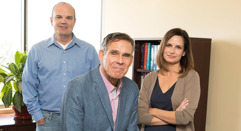From left: Steven Steinhubl, MD, director of digital medicine at STSI; Eric Topol, MD, director of STSI and an executive vice president at TSRI; and Katie Baca-Motes, MBA, director of The Participant Center for the All of Us Research Program at STSI.