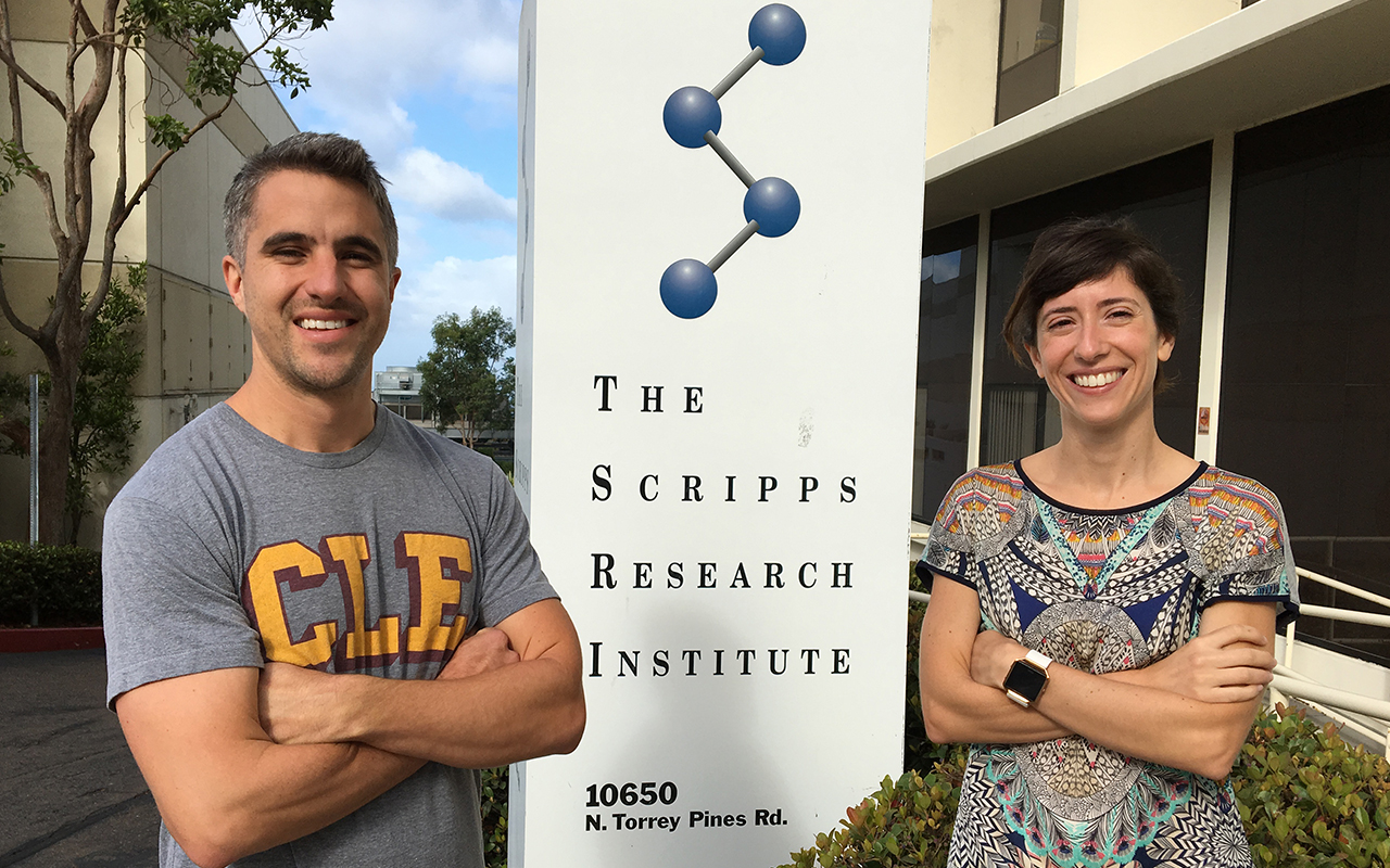 Postdoctoral researcher Joseph D. Schonhoft and graduate student Cecilia Monteiro