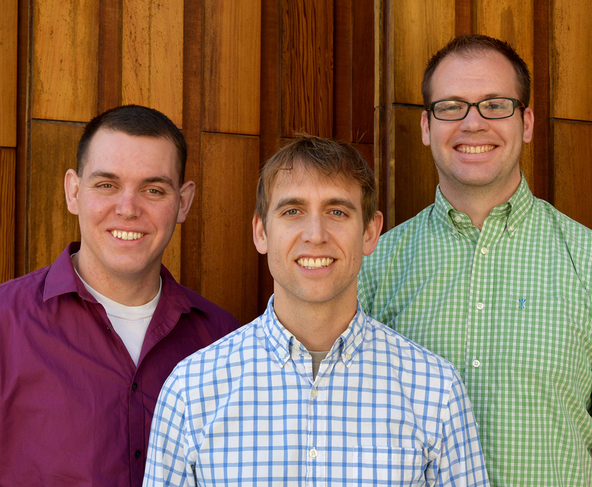 Key authors of the research included (left to right) The Scripps Research Institute’s Graduate Student Christopher Cottrell, Associate Professor Andrew Ward and Research Associate Robert Kirchdoerfer.