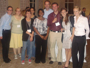 Photo of lab members at a social event