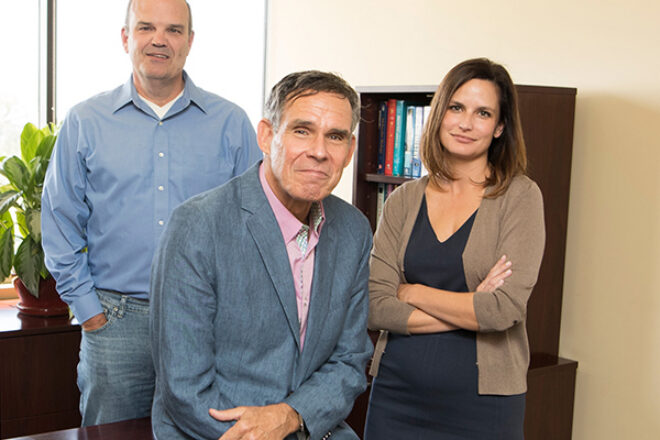 Steve Steinhubl, Eric Topol and Katie Baca-Motes