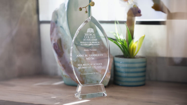 Professor Anne Hanneken honored by the Medical College of Wisconsin with 2024 Alumna of the Year Award
