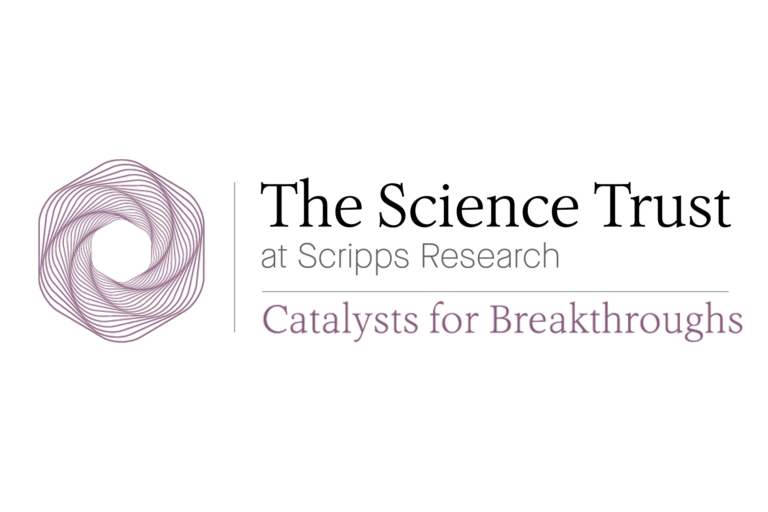 The Science Trust at Scripps Research - Catalysts for Breakthroughs recognition society logo with purple hexagonal icon