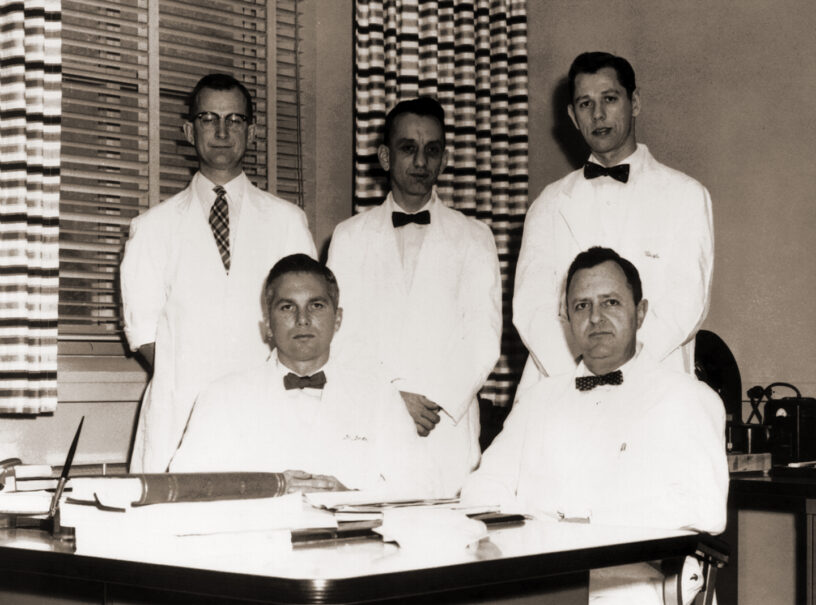 The “Pittsburgh Five” shortly after their arrival in California