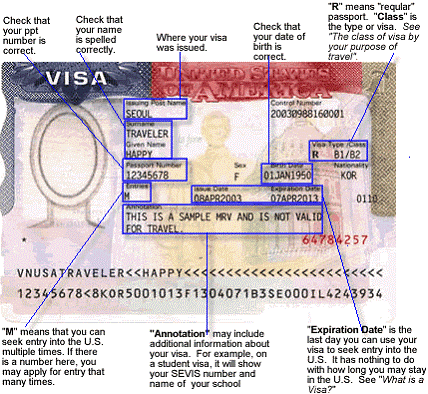 Sample visa stamp