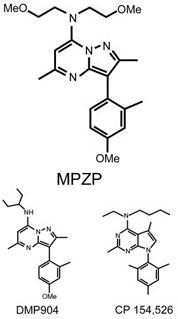 Structure of selected nonpeptide CRF1 antagonists